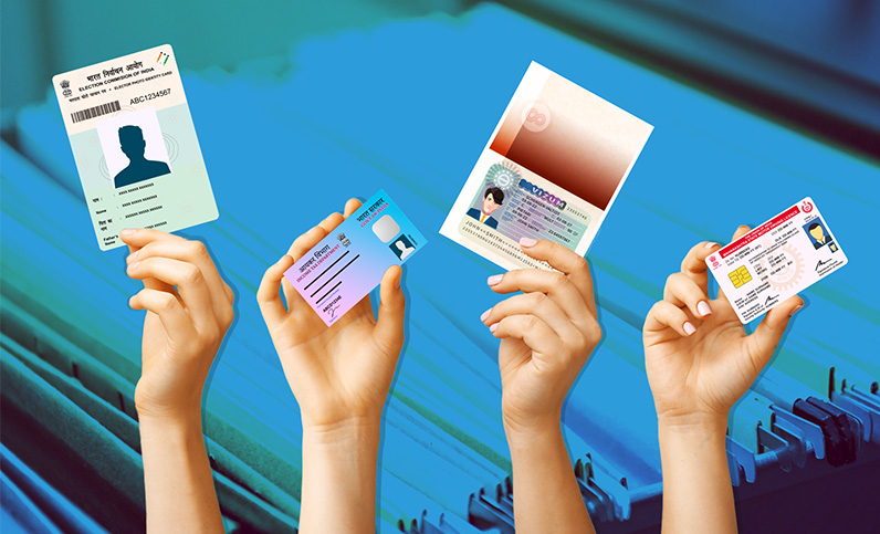Checklist of essential items including Aadhaar card passport photos and hall ticket for competitive exams