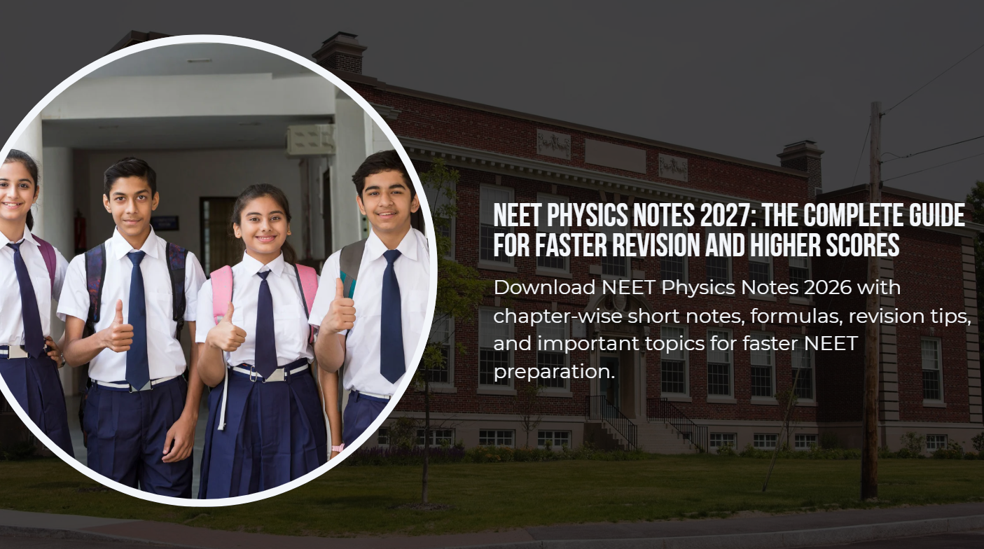 NEET Physics Notes 2027: Chapter Wise Short Notes & Revision Guide